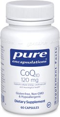 Коэнзим Q10, CoQ10, Pure Encapsulations, 120 мг, 60 капсул