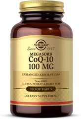 Коэнзим Q10 (CoQ-10 Megasorb), Solgar, 100 мг, 90 капсул