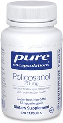 Поликозанол, Policosanol, Pure Encapsulations, 20 мг, 120 капсул