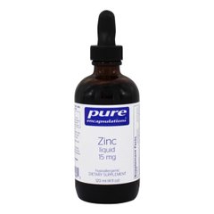 Цинк в Жидкой Форме, Zinc liquid, Pure Encapsulations, 15 мг, 120 мл