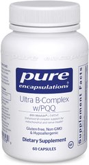 B-Комплекс Плюс, Ultra B-Complex с PQQ, Pure Encapsulations, 60 капсул