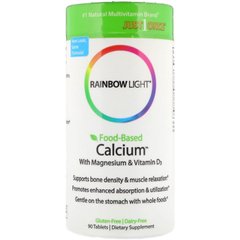 Кальций, Магний и Витамин D3, Calcium With Magnesium & Vitamin D3, Rainbow Light, 90 таблеток