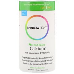 Кальций и Магний, Rainbow Light, 2:1, 180 таблеток