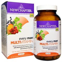 Щоденні Вітаміни для Чоловіків, Every Man Multivitamin, New Chapter, 120 таблеток