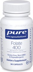 Фолат, Folate, Pure Encapsulations, 400 мг, 90 капсул