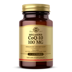 Коэнзим Q10 (CoQ-10 Megasorb), Solgar, 100 мг, 30 капсул