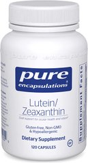 Лютеин/Зеаксантин, Lutein/Zeaxanthin, Pure Encapsulations, 120 капсул