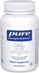 Коэнзим Q10, CoQ10, Pure Encapsulations, 120 мг, 120 капсул