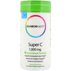 Витамин С, Super C, Rainbow Light, 1000 мг, 60 таблеток