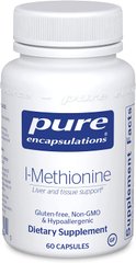L-метионин, l-Methionine, Pure Encapsulations, 60 капсул