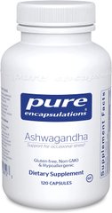 Ашвагандха, Ashwagandha, Pure Encapsulations, 120 капсул