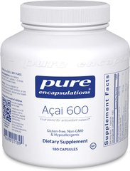 Асаи 600 мг, Asai, Pure Encapsulations, 180 капсул