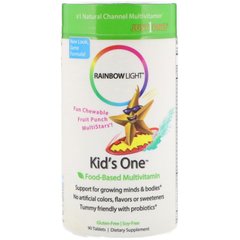 Витамины для Детей, Rainbow Light, 90 жеват. табл.