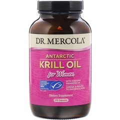 Масло Криля Антарктическое, Krill Oil, Dr. Mercola, для женщин, 270 капсул