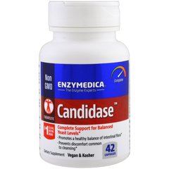 Противокандидное Средство, Candidase, Enzymedica, 42 капсулы
