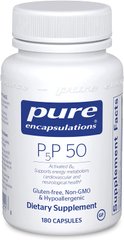 Витамин B6 (Пиридоксаль-5-Фосфат), P5P 50 (vitamin B6), Pure Encapsulations, 180 капсул