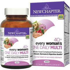 Мультивитамины для Женщин 40+, One Daily Multi, New Chapter, 1 в день, 72 таблетки