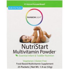 Мультивитаминный Порошок для Детей (пищеварение, иммунитет) NutriStart, Rainbow Light, 53 гр