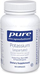 Калий (аспартат), Potassium (aspartate), Pure Encapsulations, 90 капсул