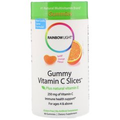 Витамин С жевательный, Rainbow Light, 250 мг, 90