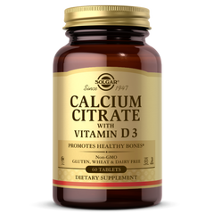 Цитрат Кальция с Витмином D (Calcium Citrate with vitamin D), Solgar, 60 таблеток