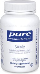 S-аденозилметионин, SAMe (S-Adenosylmethionine) 60's, Pure Encapsulations, 60 капсул