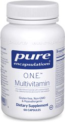 Мультивитамины и Минералы, ONE Multivitamin, Pure Encapsulations, 1 в день, 60 капсул
