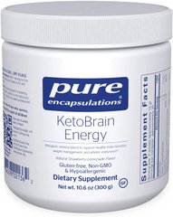 Кетоны для Энергии Мозга и Спортивной Выносливости, KetoBrain Energy, Pure Encapsulations, клубнично-лимонадный вкус, 300 г