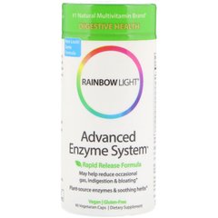 Улучшение Пищеварения, Advanced Enzyme System, Rainbow Light, 90 капсул