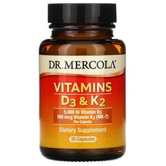 Витамин Д3 и К2, Dr. Mercola, 30 кап.