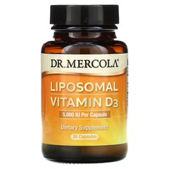 Витамин Д, Liposomal Vitamin D, Dr. Mercola, 5000 МЕ, 30 капсул