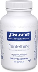 Пантетин, Pantethine, Pure Encapsulations, 120 капсул