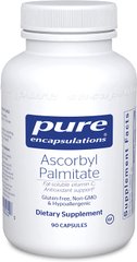 Аскорбилпальмитат, Ascorbyl Palmitate, Жирорастворимый Витамин С, Pure Encapsulations, 90 капсул