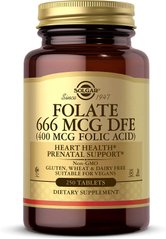 Фолиевая Кислота (Folic Acid), Solgar, 400 мкг, 250 таблеток