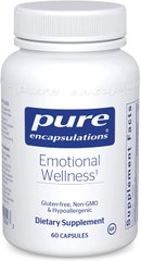 Эмоциональное Здоровье, Emotional Wellness, Pure Encapsulations, 60 капсул