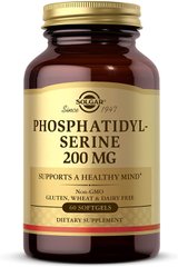 Фосфатидилсерин (Phosphatidylserine), Solgar, 200 мг, 60 капсул