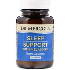 Помощь при Бессоннице с Мелатонином, Sleep Support with Melatonin, Dr. Mercola, 30 таб.