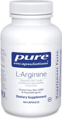 L-аргинин, l-Arginine, Pure Encapsulations, 90 капсул
