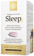  Solgar, Triple Action Sleep, 60 Tablets