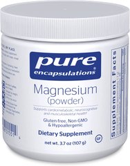 Магний (порошок), Magnesium (powder), Pure Encapsulations, 107 гр.