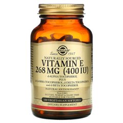 Витамин Е, Vitamin E, Solgar, 400 МЕ, 100 капсул