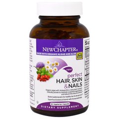 Витамины для Ногтей, Волос и Кожи, Perfect Hair, Skin & Nails, New Chapter, 60 капсул