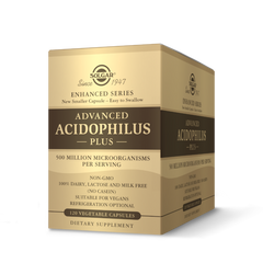 Пробиотики, Advanced Acidophilus, Solgar, 120 капсул