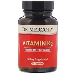 Витамин К2, Vitamin K2, Dr. Mercola, 30 капсул