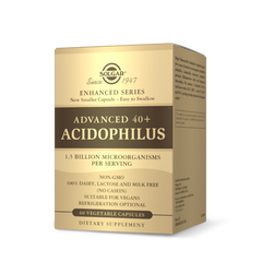 Пробиотики, Advanced 40+ Acidophilus (Dairy Free), Solgar, 60 капсул