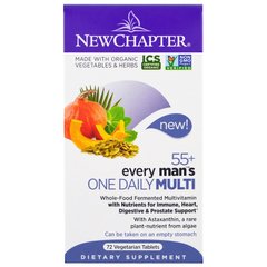 Мультивитаминный Комплекс для Мужчин 55+, One Daily Multi, New Chapter, 1 в день, 72 таблетки