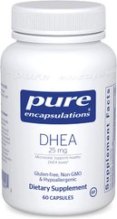 ДГЭА (дегидроэпиандростерон), DHEA, Pure Encapsulations, 25 мг, 60 капсул