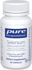 Селен (селенометионин), Selenium (selenomethionine), Pure Encapsulations, 60 капсул
