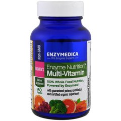 Мультивитамины и Ферменты для Женщин, Multi-Vitamin, Enzymedica, Enzyme Nutrition, 60 капсул